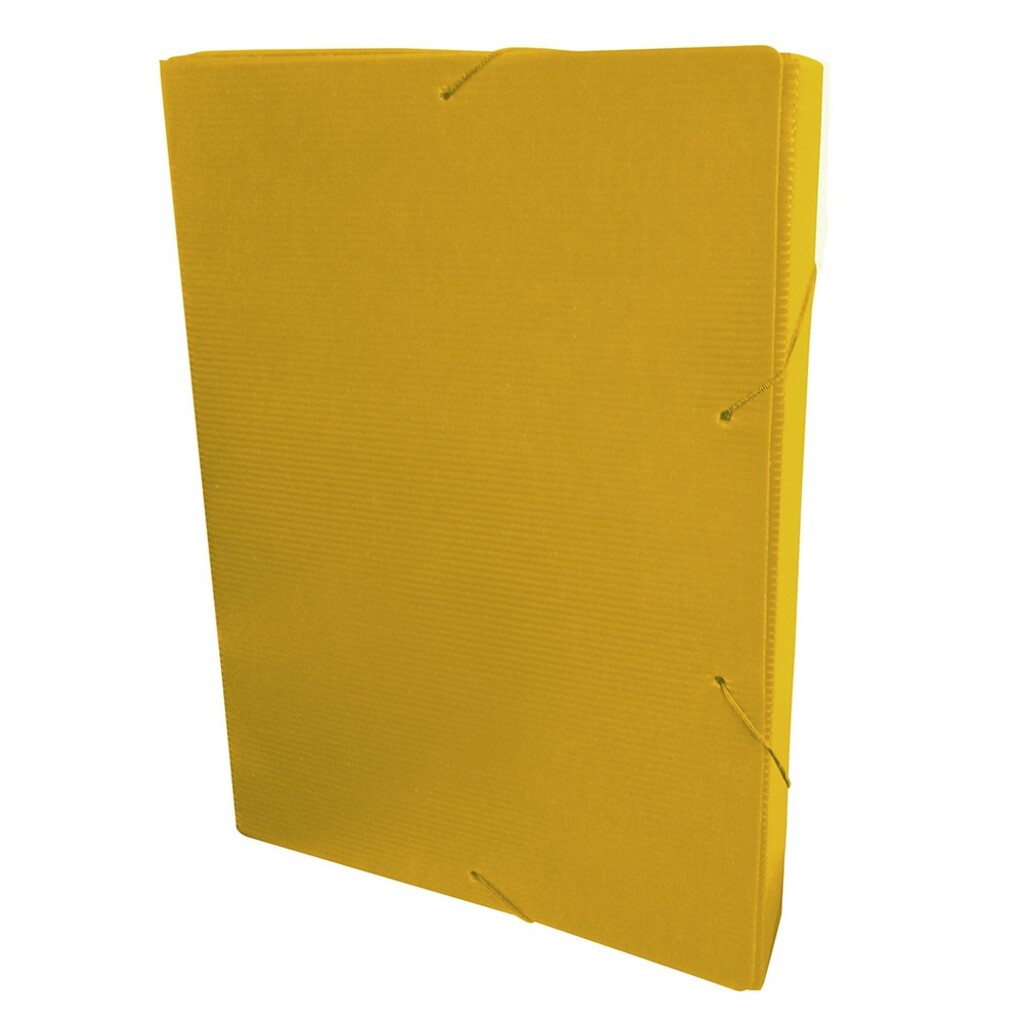 Pasta Aba Elástico Ofício 340 x 245mm Lombo 2cm Amarelo Polidello Dello Unitário 0961A0010