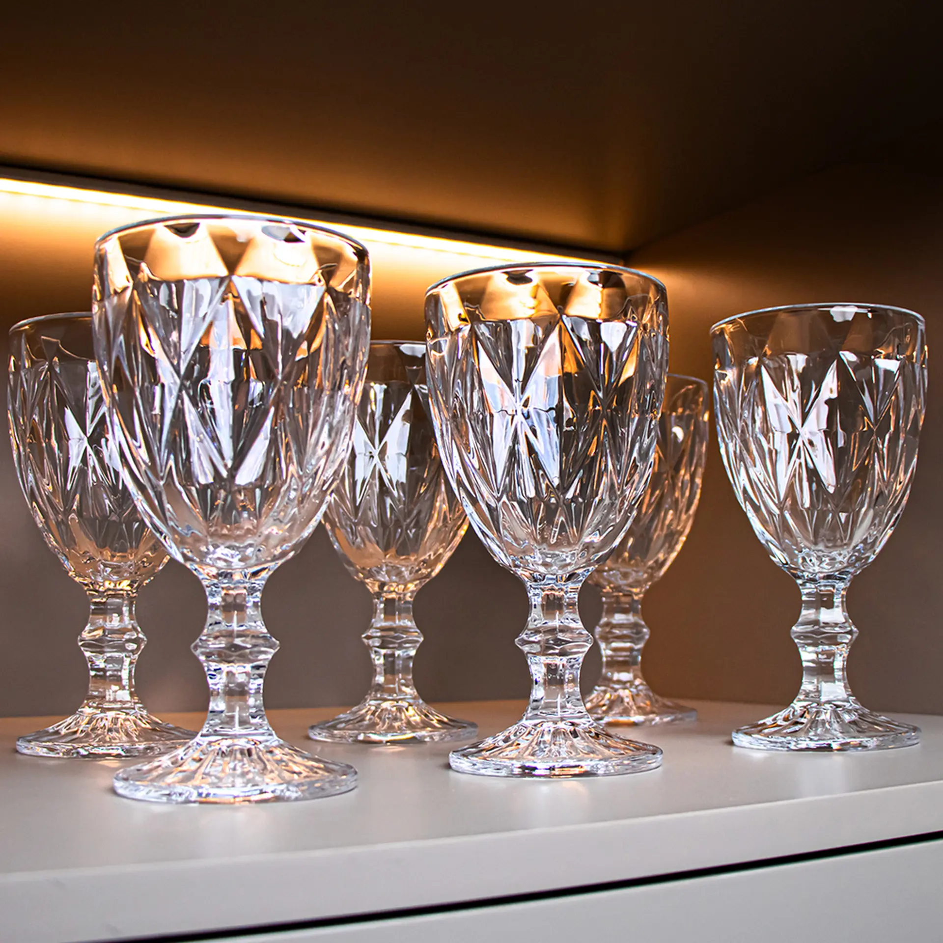 Conjunto de Taças 325ml 6 Peças Elegance Mark Blank