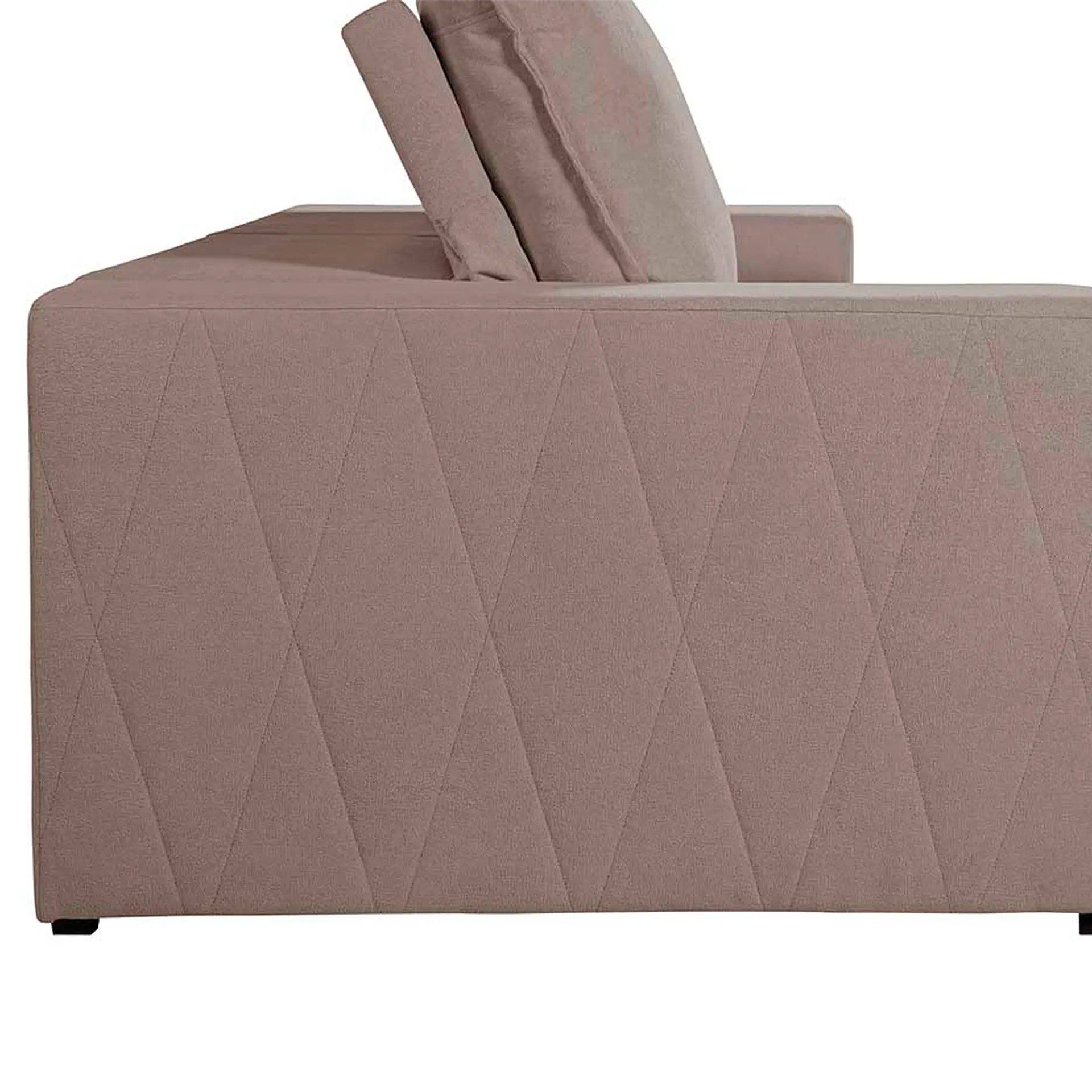 Sofá Retrátil 2 Lugares 280cm Takei Daniela - Marrom Claro - Boucle