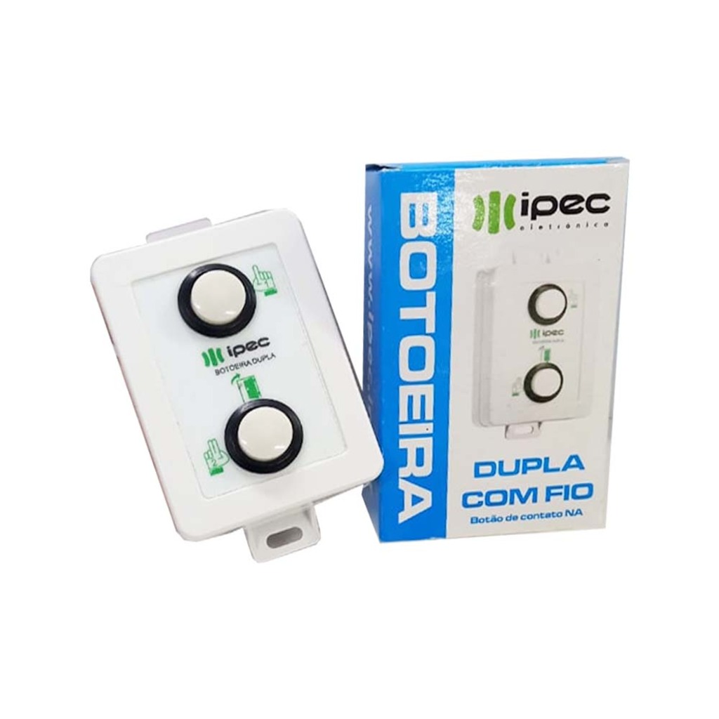Botoeira de Saída Sobrepor Dupla com Fio Ipec - BOT-02