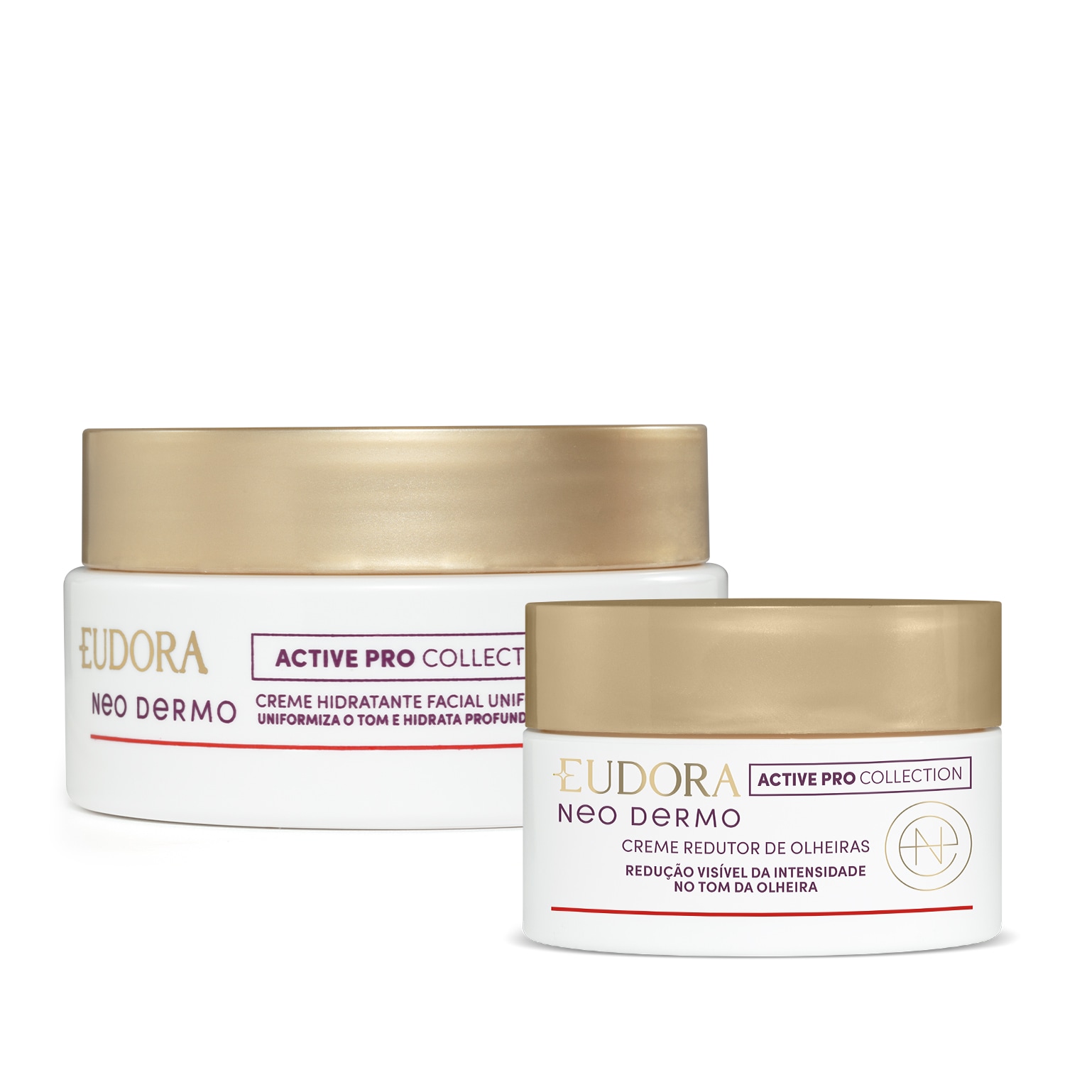 Combo Neo Dermo: Creme Hidratante Facial 50g + Creme Redutor de Olheiras 12g