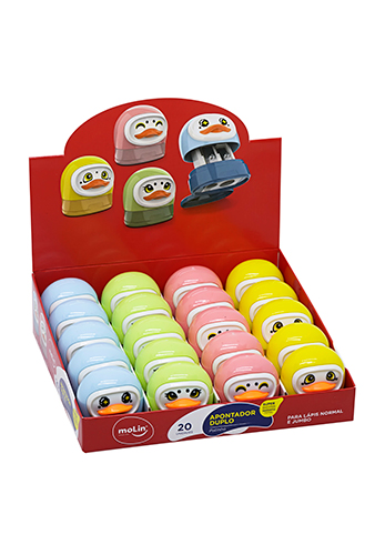 Apontador Molin com Depósito para Lápis normal e Jumbo