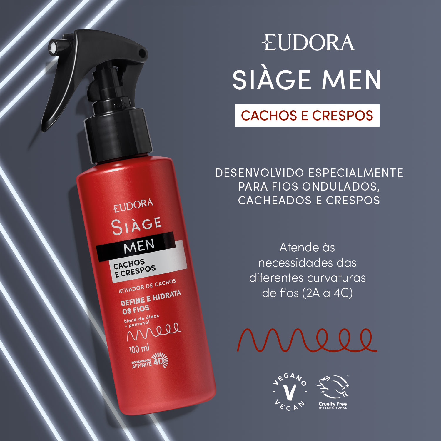 Spray Siàge Men Ativador de Cachos 100ml