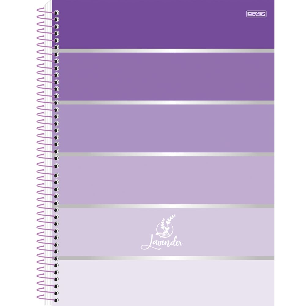 Caderno Universitário São Domingos Lavender Colegial Capa Dura Médio 80 Folhas 1x1 Sortido