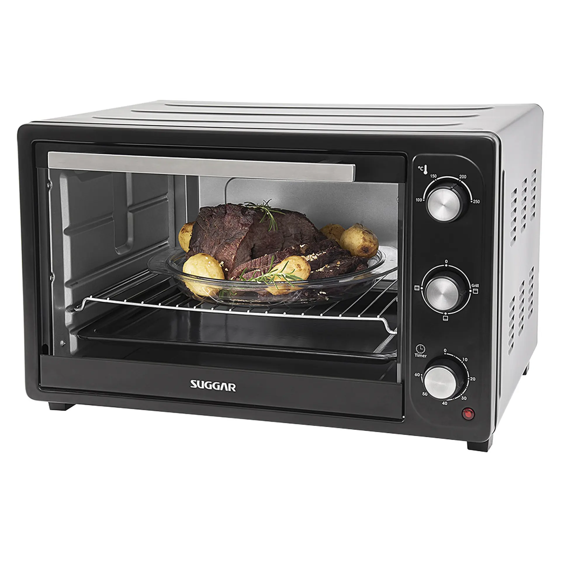 Forno Elétrico de Bancada 50L Suggar Função Grill e Timer 1600W - Preto - 110 Volts