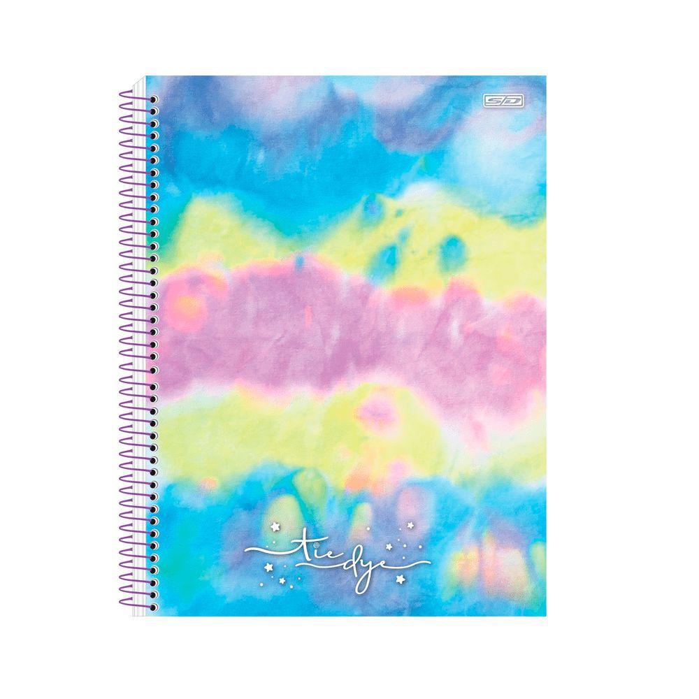 Caderno Universitário São Domingos Tie Dye 80 Folhas 1/1 Sortido