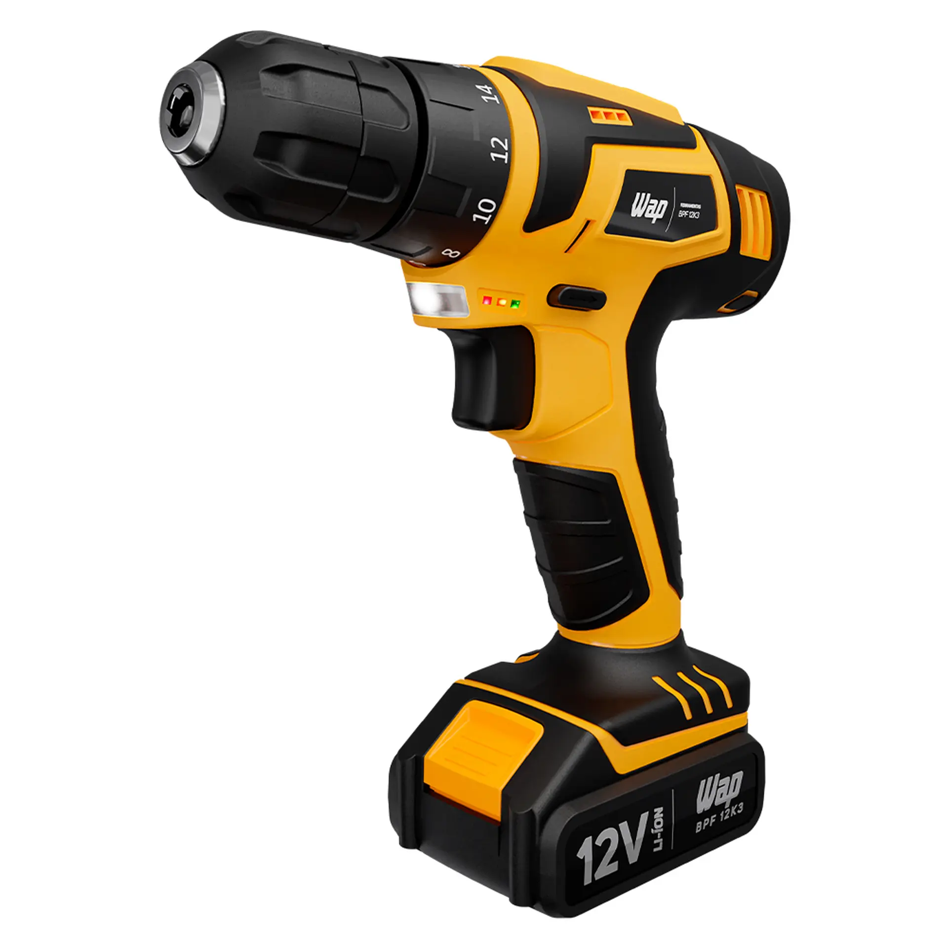Parafusadeira Furadeira Wap 3/8 12V FW008649 - Amarelo/Preto - Bivolt
