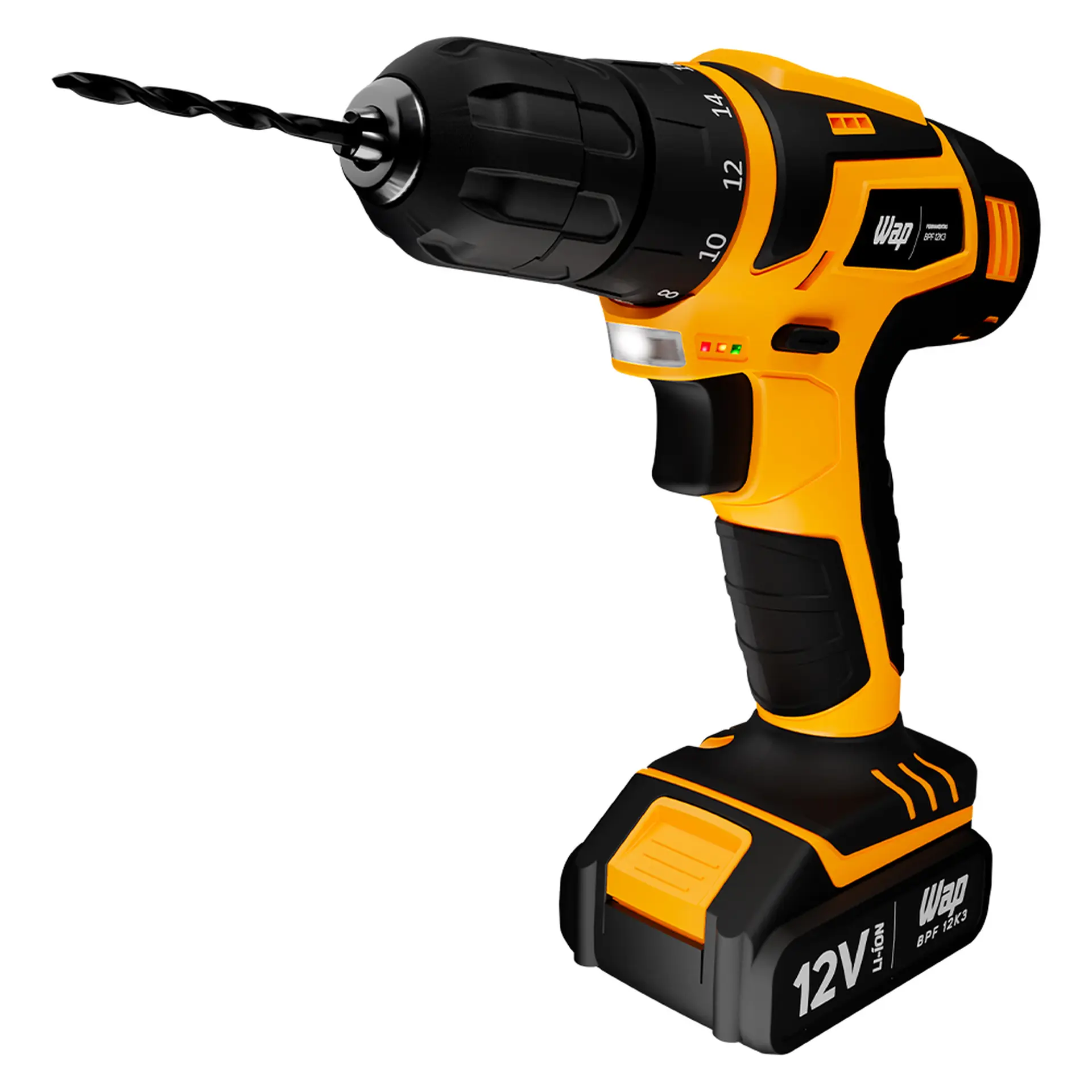 Parafusadeira Furadeira Wap 3/8 12V FW008649 - Amarelo/Preto - Bivolt