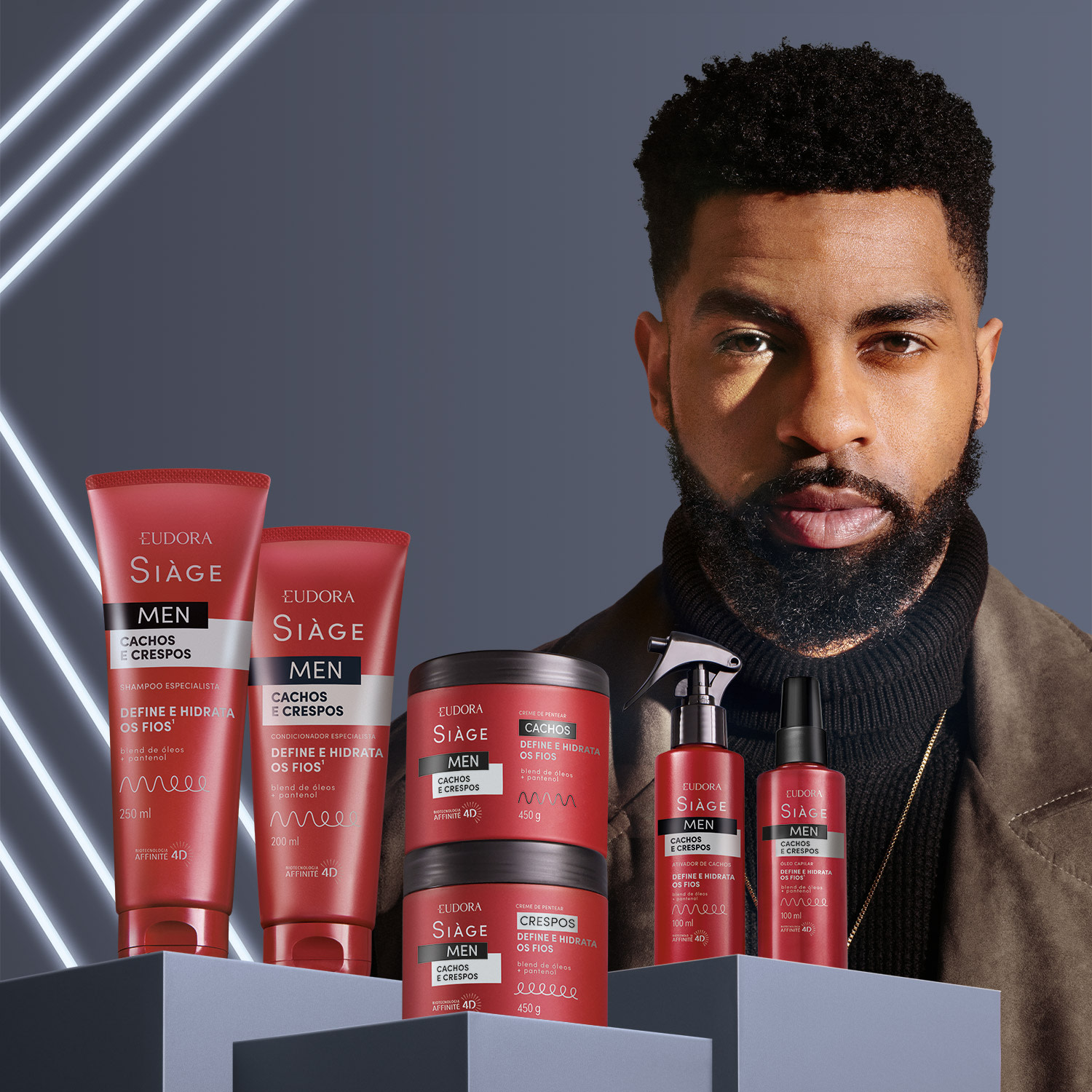 Creme para Pentear Siàge Men Cacheados 450g