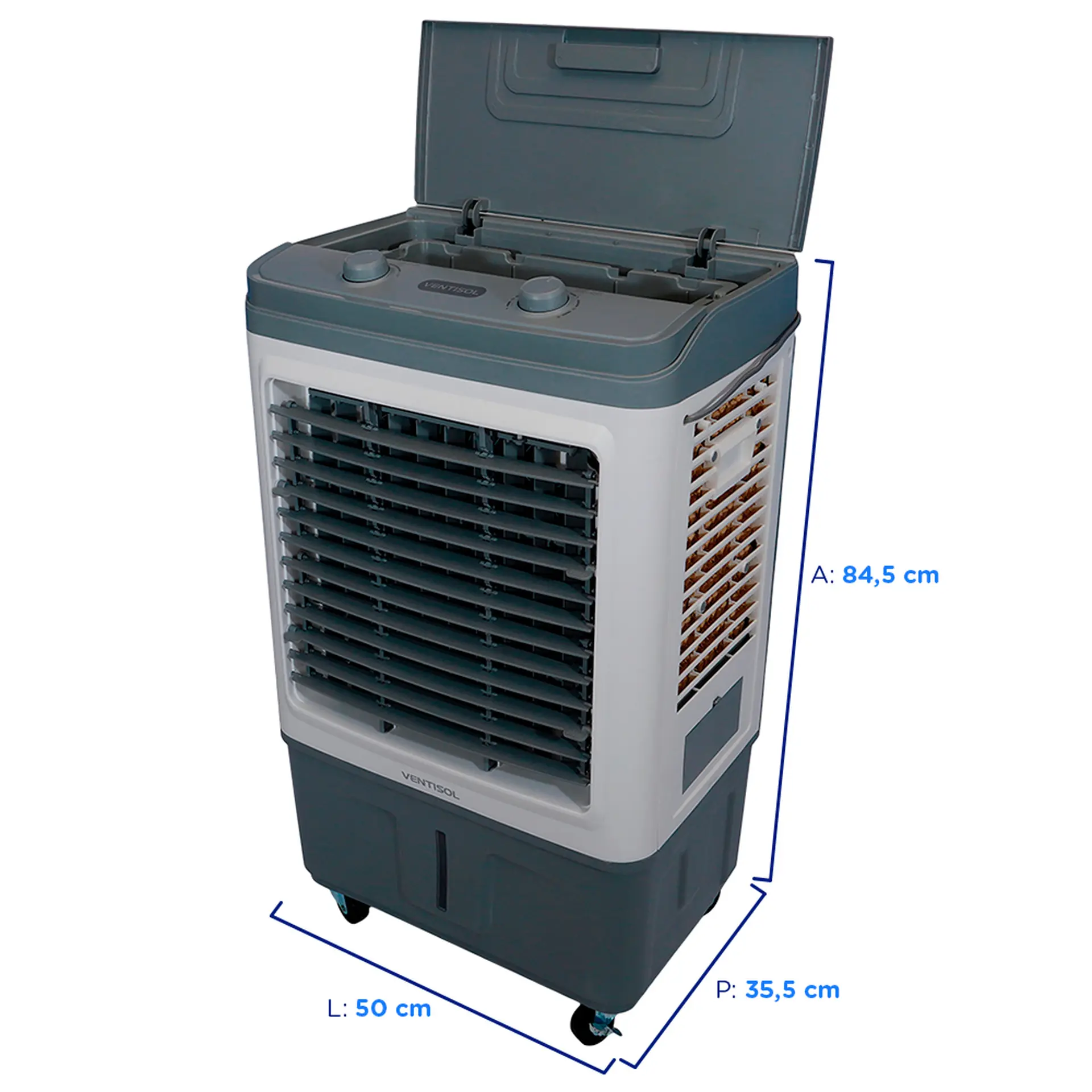 Climatizador de Ar Ventisol CLIN35 PRO 35L 3 Velocidades 150W com Dreno - Branco/Cinza - 110 Volts