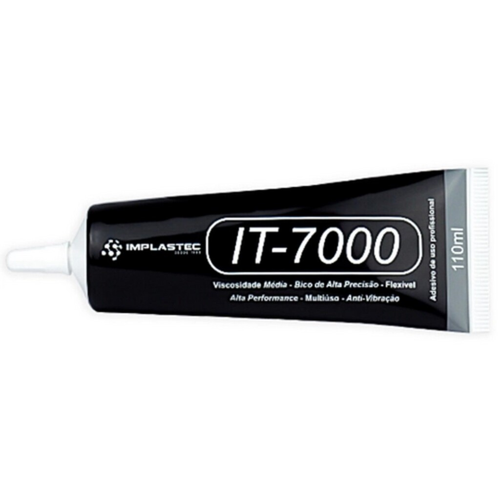 Cola para Tela Celular IT-7000 110ml Preta Implastec - PACCIT700012CX