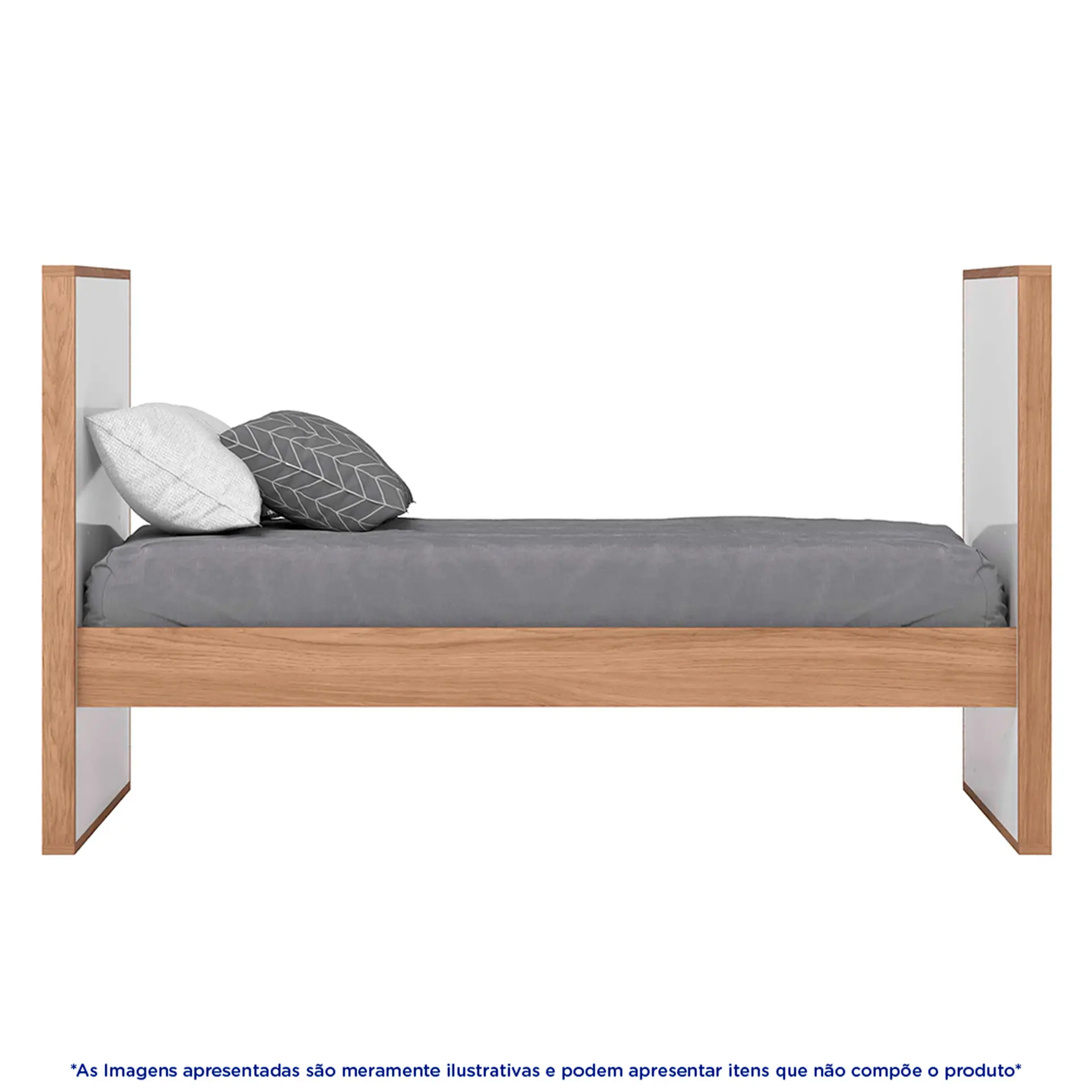 Quarto Infantil 2 Peças MDP MDF Henn Confete - Branco/Jequitiba HP