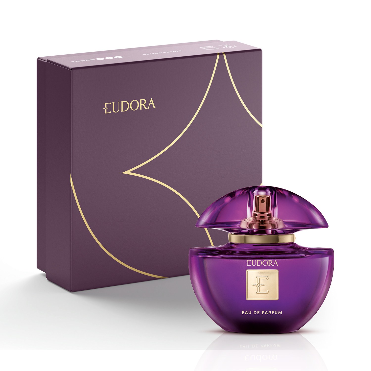 Combo Presente Eudora Roxo: Eau De Parfum 75ml + Caixa Presenteável P
