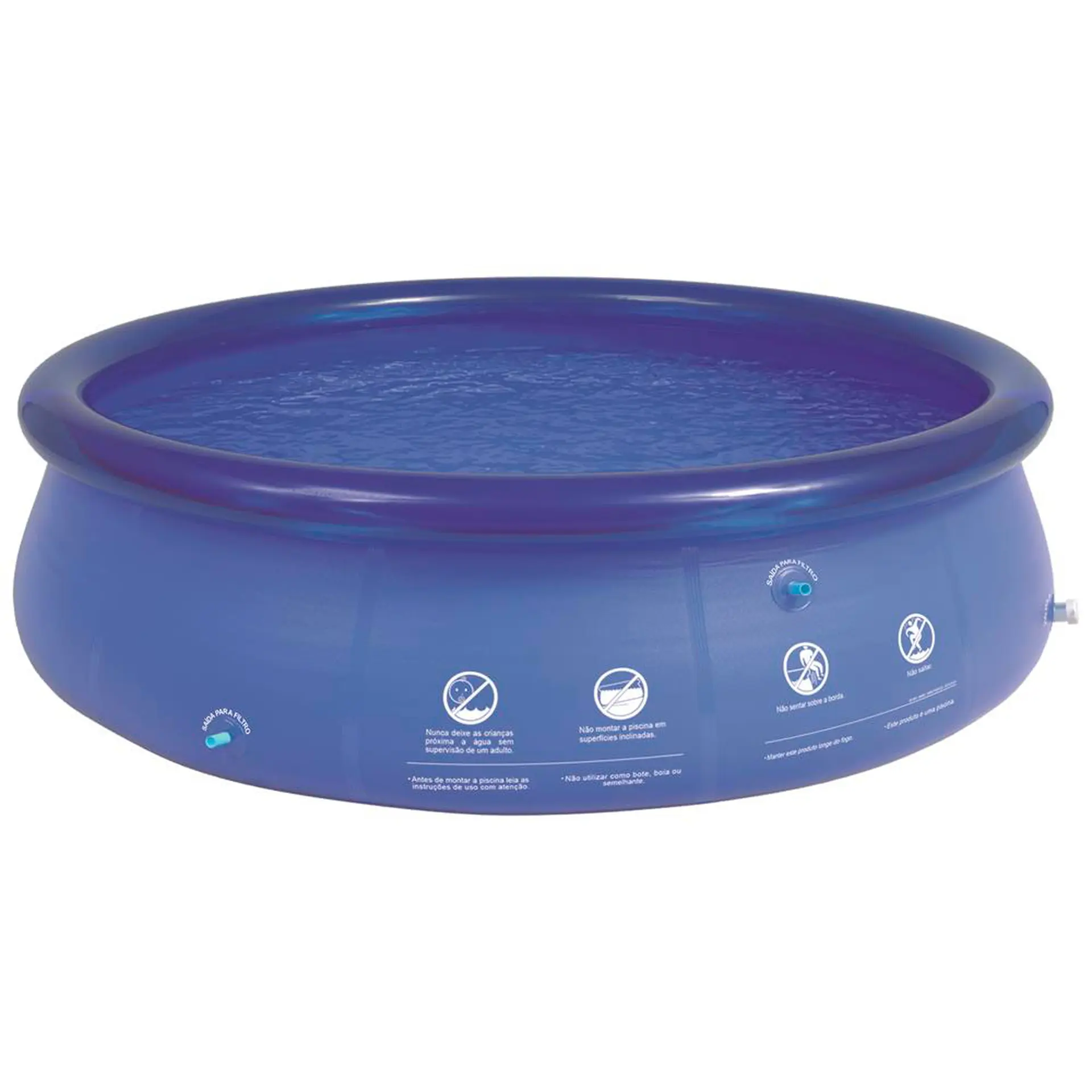 Piscina Inflável com Válvula de Filtro e Kit Reparo Mor Redonda 3400L - Azul