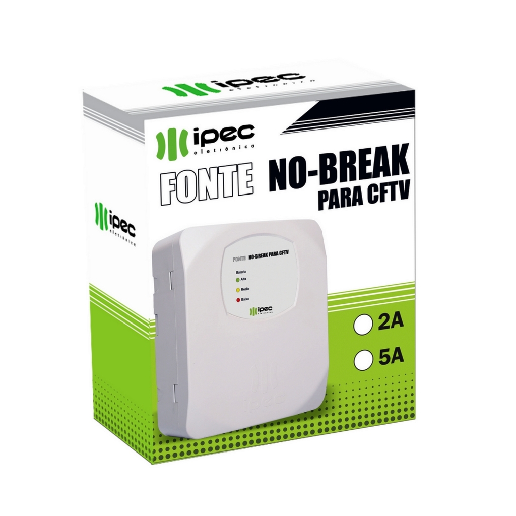 Fonte No-Break 13.8V 2.0A Alimentação Biv CFTV Ipec - A2060
