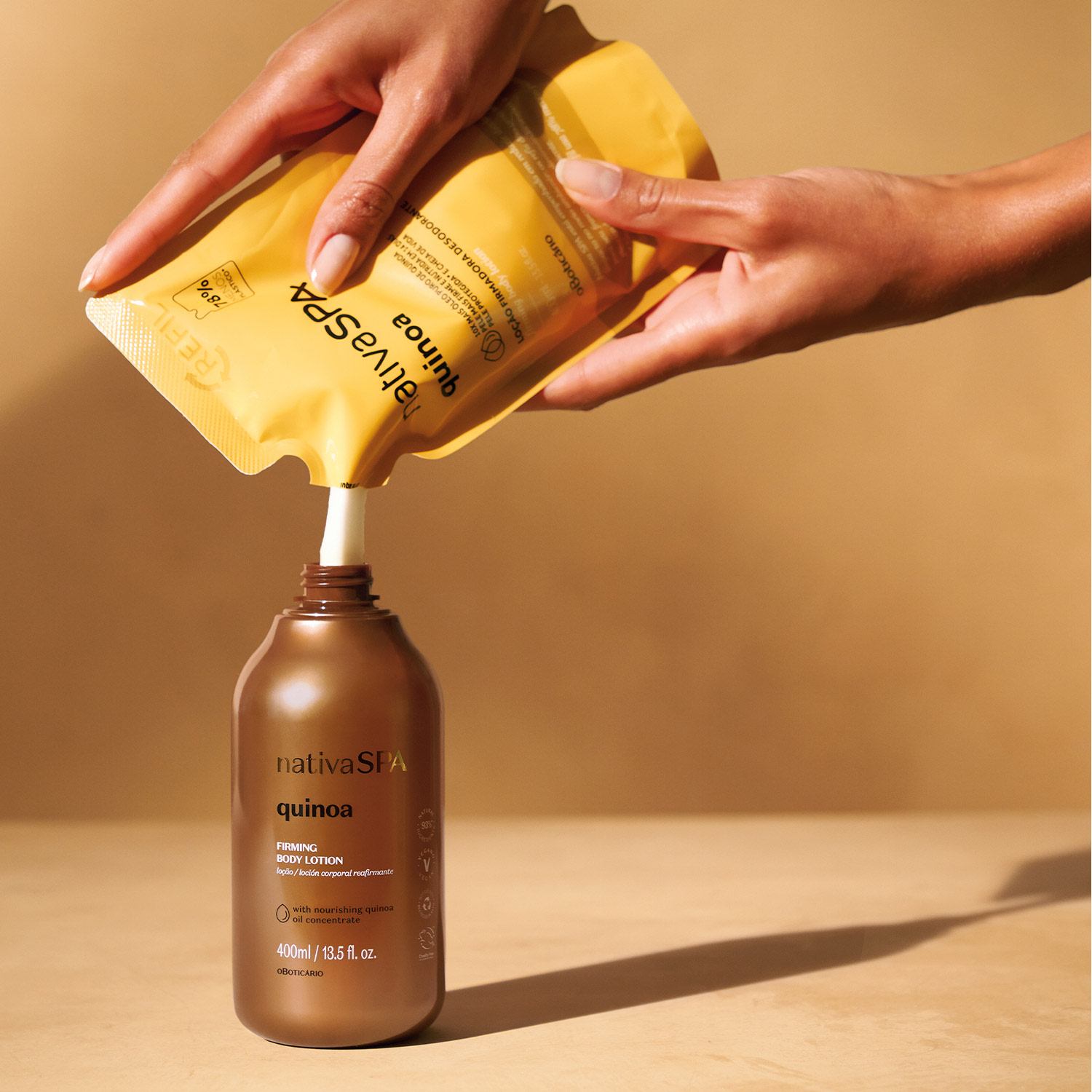 Refil Loção Firmadora Desodorante Hidratante Corporal Nativa SPA Quinoa 400ml
