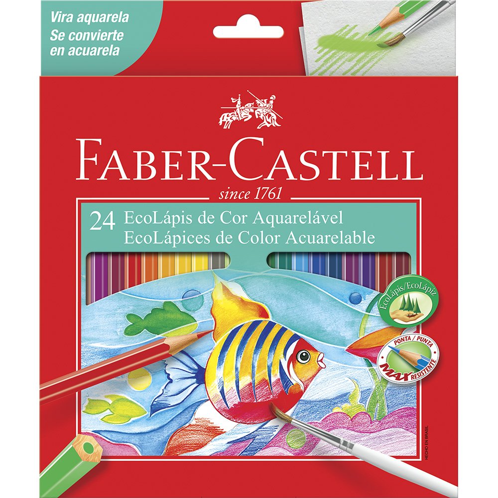 Lápis de Cor Faber Castell Aquarelável Grande 24 Cores