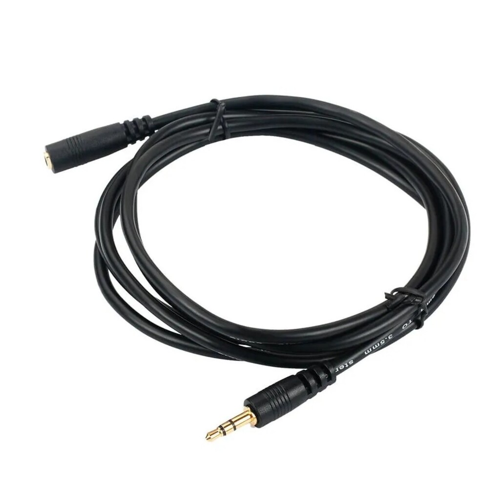 Cabo P2 Multi P2-Macho - J2-Fêmea Estéreo 1,8 Metros Preto - WI362