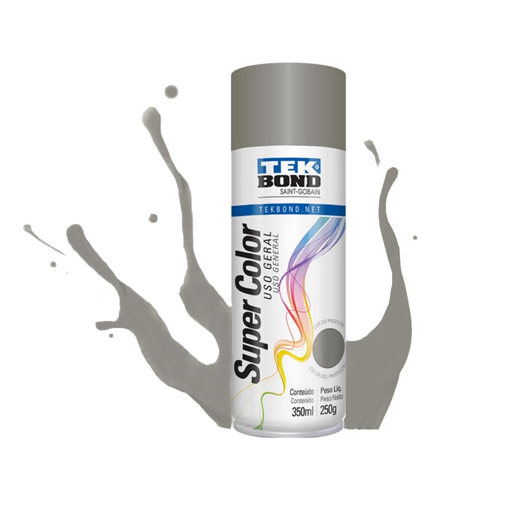Tinta Spray Super Color Platina Uso Geral 350ml/250g - Tekbond - 69957366617