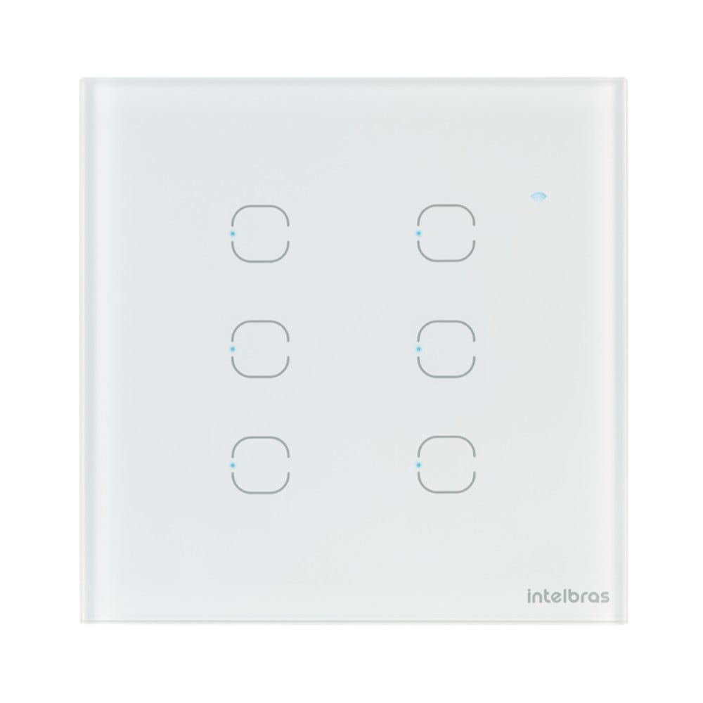 Interruptor Inteligente Wi-Fi Touch 6 Teclas EIW 1006 Branco Intelbras