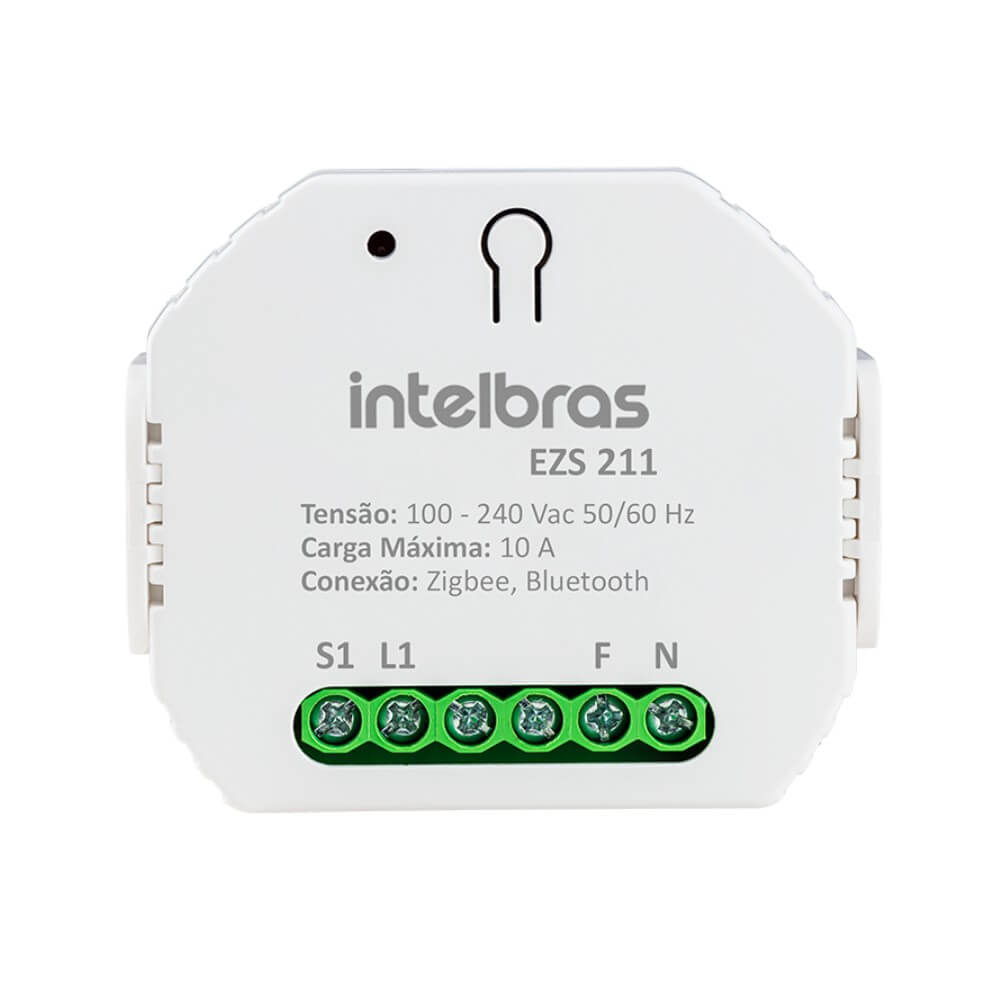 Mini Controlador Inteligente Interruptor ZIGBEE 1 Carga EZS 211 Intelbras