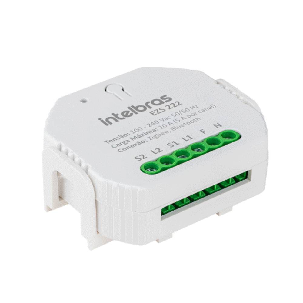 Mini Controlador Inteligente Interruptor ZIGBEE 2 Cargas EZS 222 Intelbras