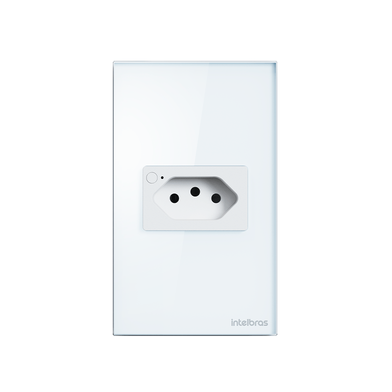 Tomada Simples 10A IZY Smart Wi Fi ETS 1001 Branco Intelbras
