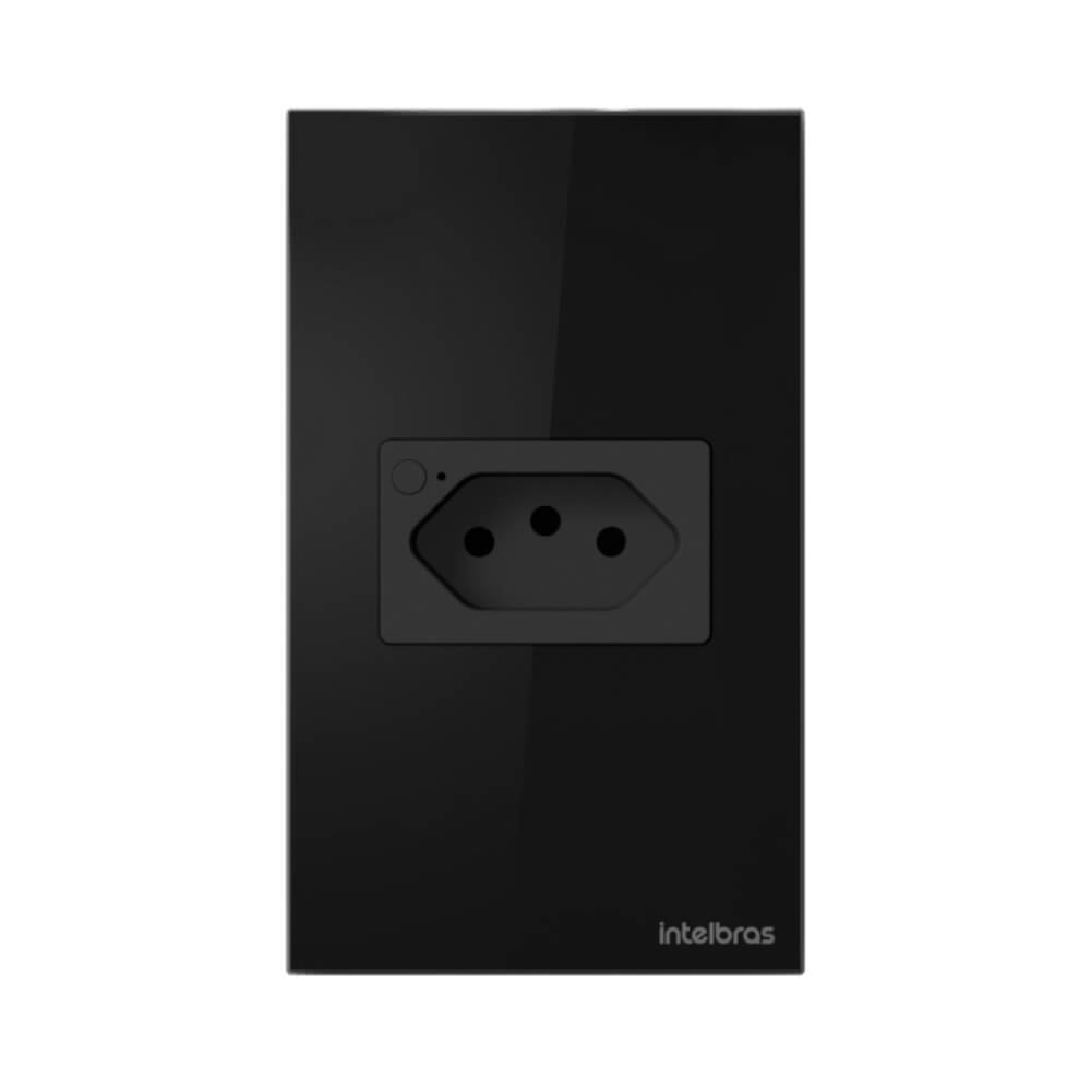 Tomada Simples 10A IZY Smart Wi Fi ETS 1001 Preto Intelbras
