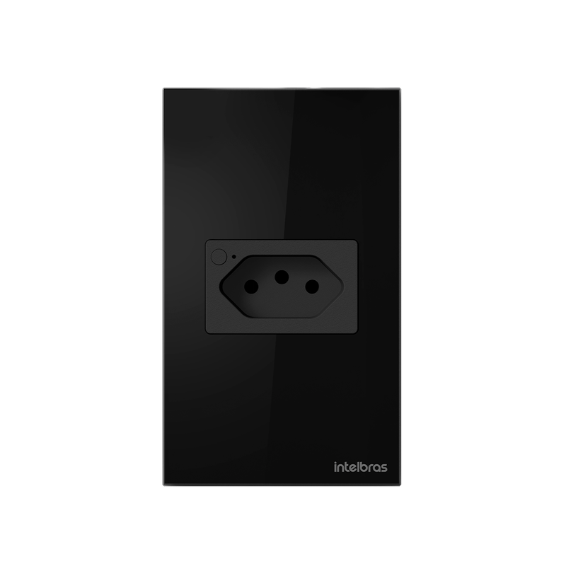 Tomada Simples 10A IZY Smart Wi Fi ETS 1001 Preto Intelbras