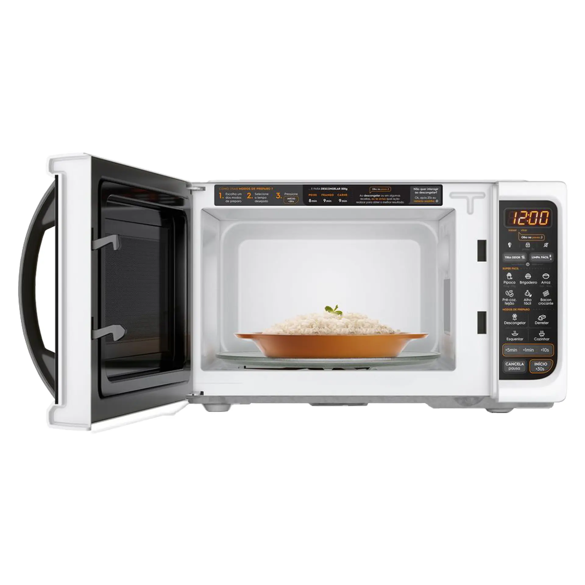 Micro-Ondas de Bancada Continental 21L 1100W com Tira-Odor MC21B - Branco - 110 Volts