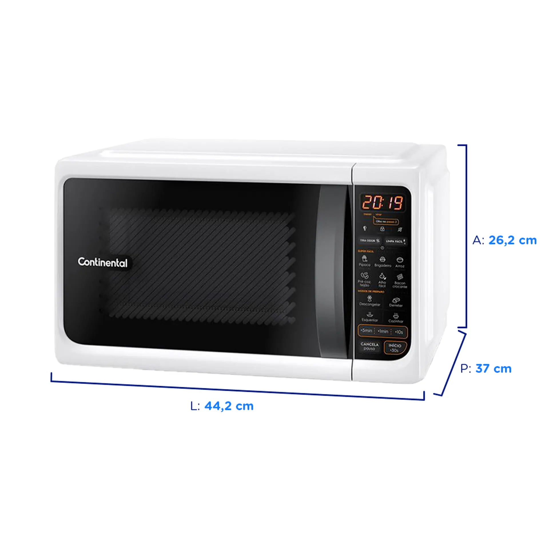Micro-Ondas de Bancada Continental 21L 1100W com Tira-Odor MC21B - Branco - 110 Volts