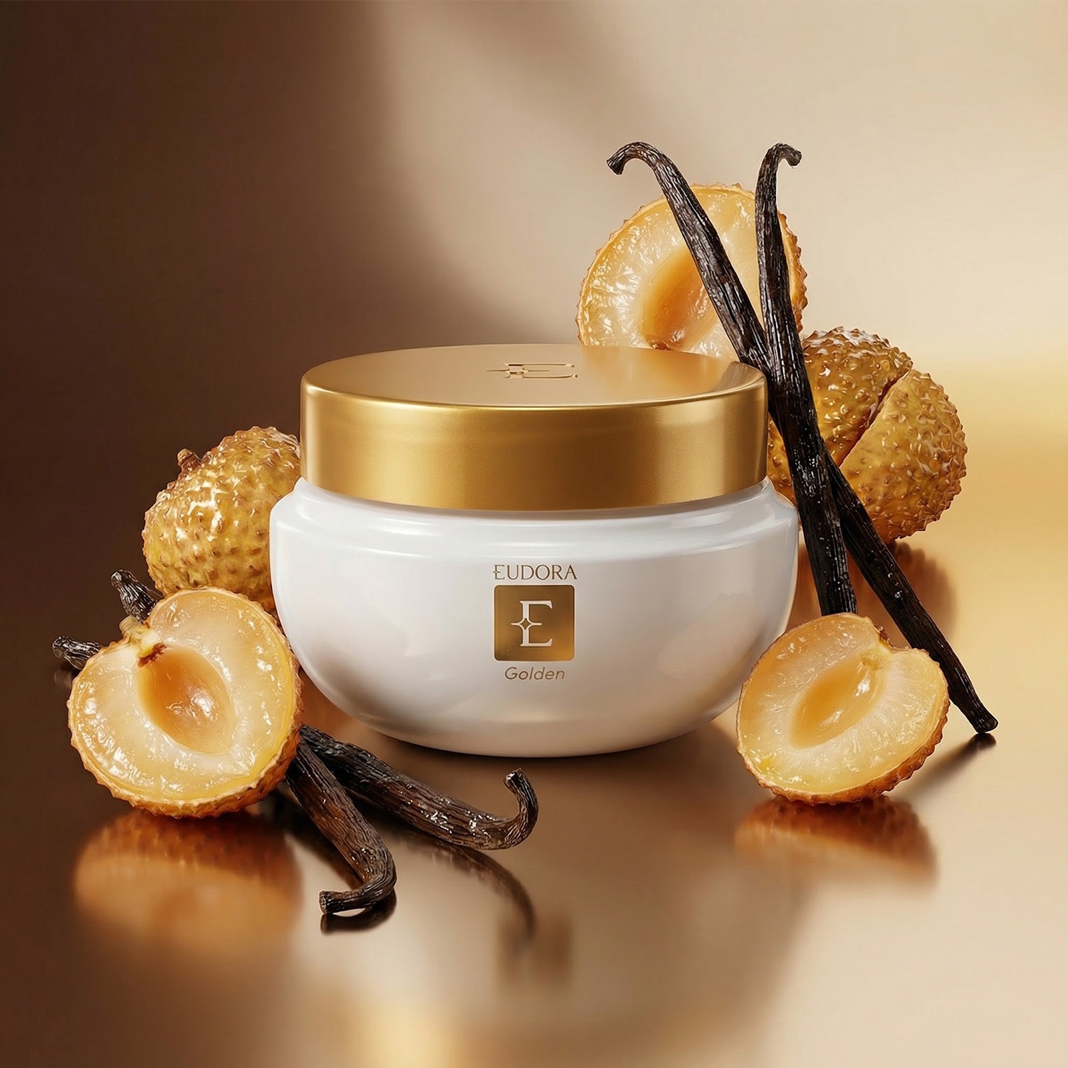Creme Acetinado Hidratante Desodorante Corporal Eudora Golden 250g