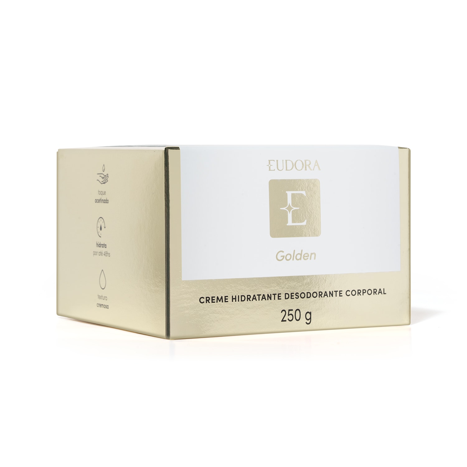 Creme Acetinado Hidratante Desodorante Corporal Eudora Golden 250g