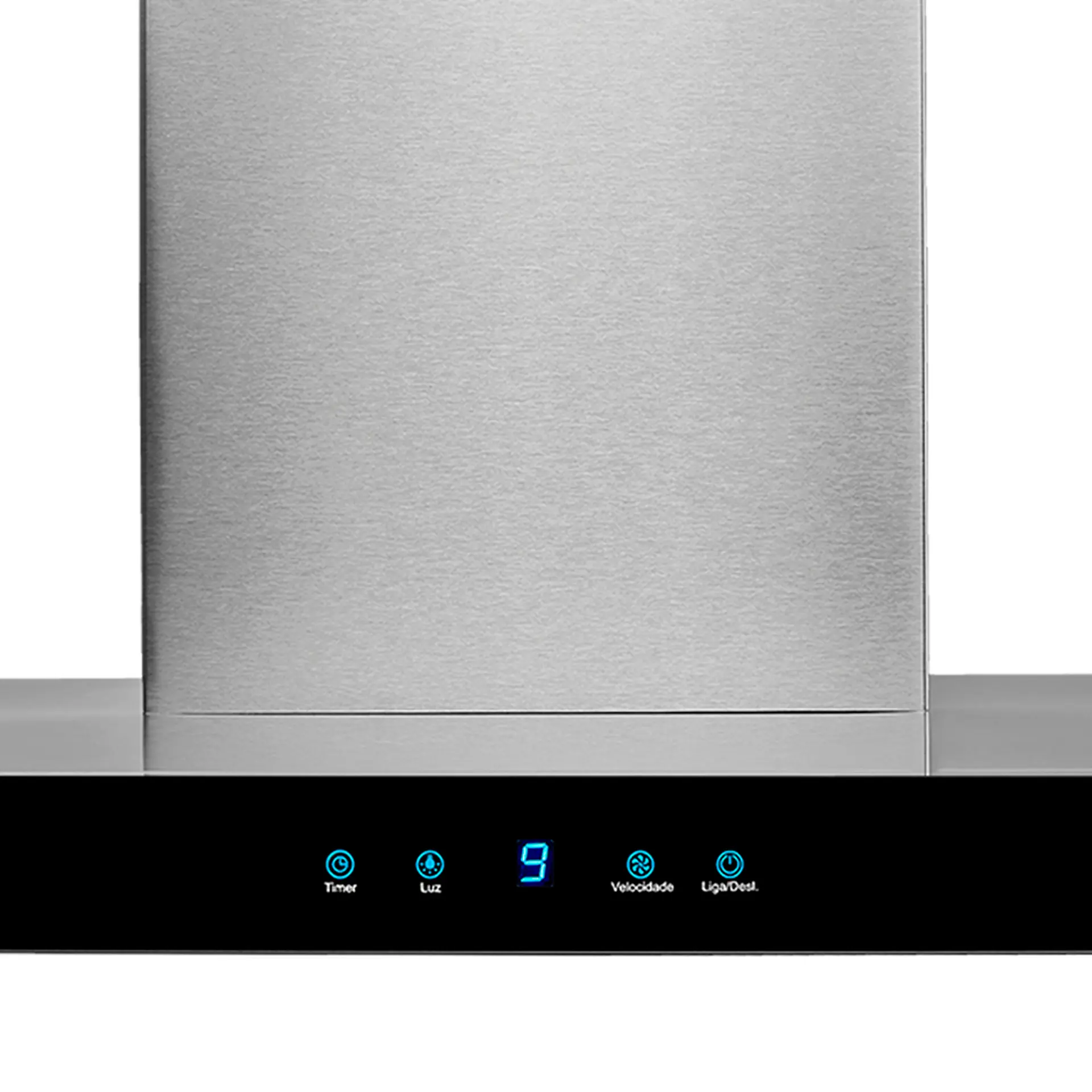 Coifa de Parede Fischer Infinity 90cm 6 Bocas Painel em Vidro Temperado - Inox - 110 Volts