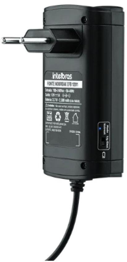 Fonte No-break 12V 1A EFB 1201 Com Bateria Intelbras