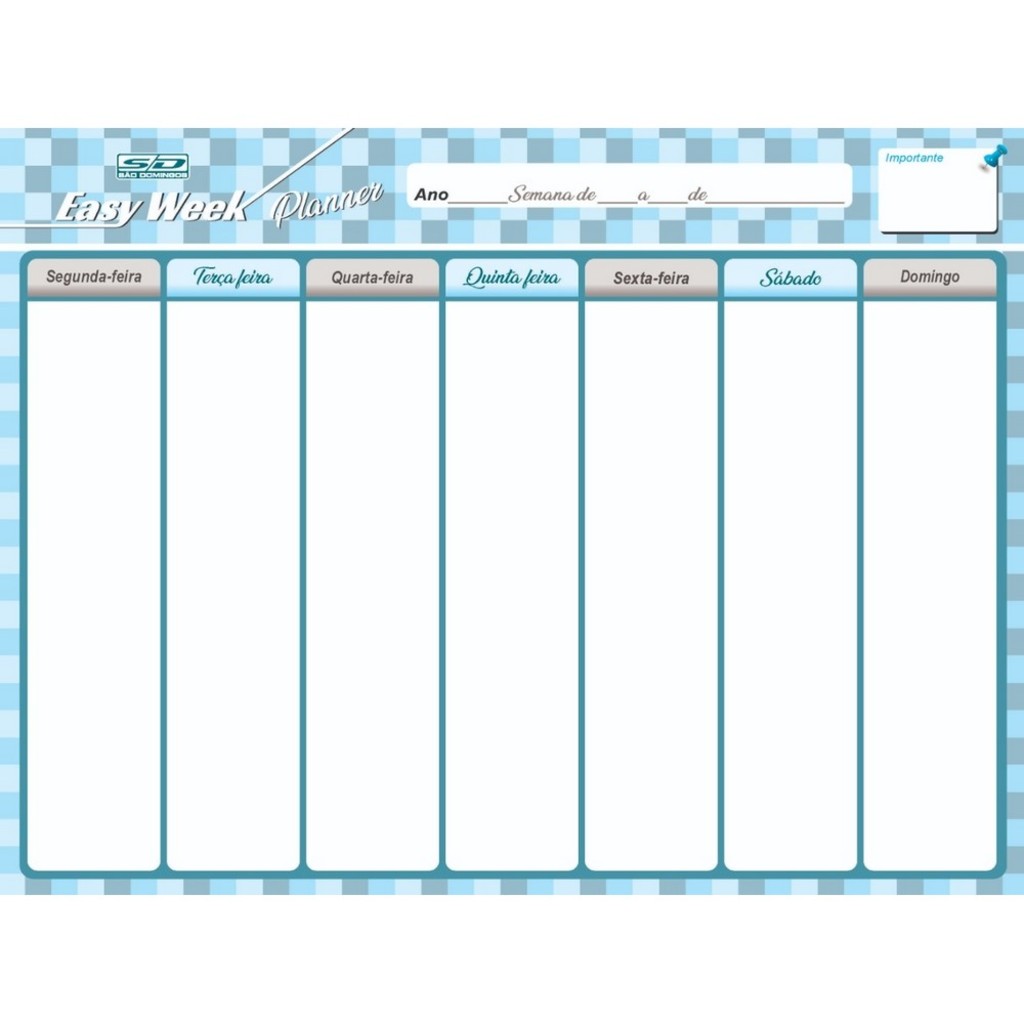 Planner Semanal 250x182mm 53F São Domingos Unitário - 6891