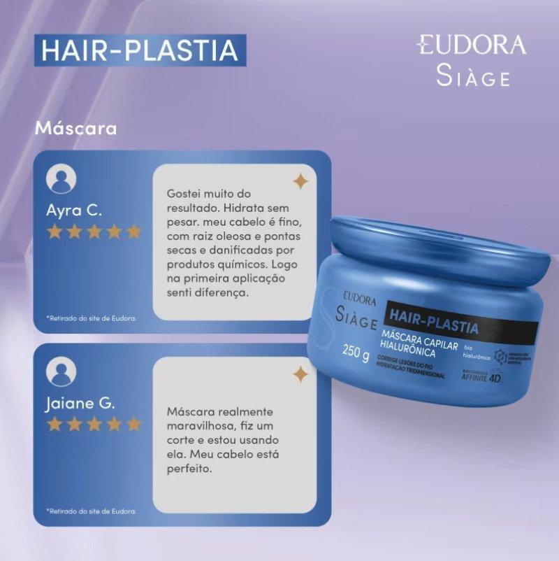 Eudora Siàge Hair-Plastia Máscara Capilar 250g Eudora