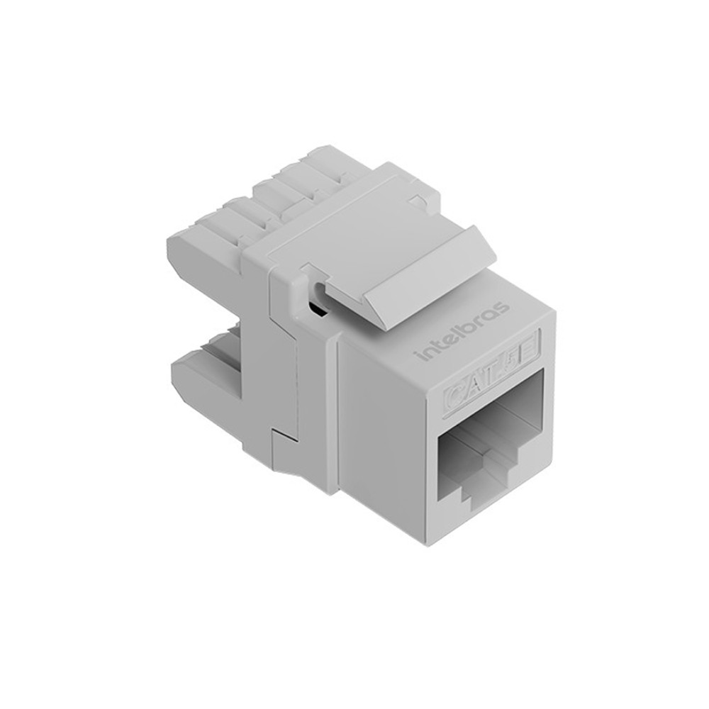 Conector RJ45 Fêmea 180° Cat5e Keystone Jack Intelbras