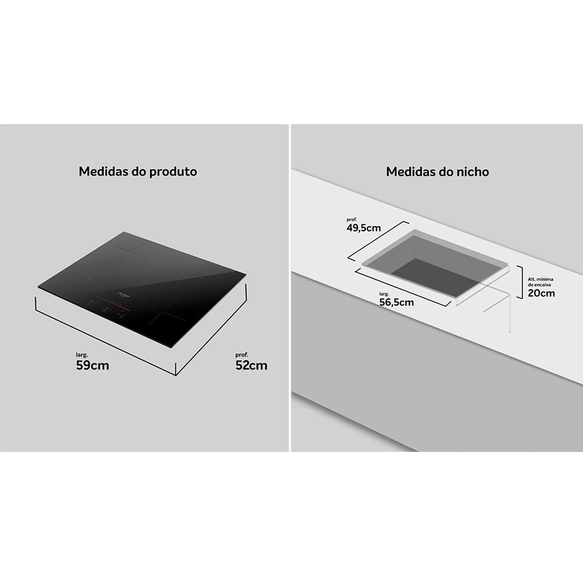 Cooktop por Indução Dako Supreme 4 Zonas com Trava de Segurança - Preto - 220 Volts