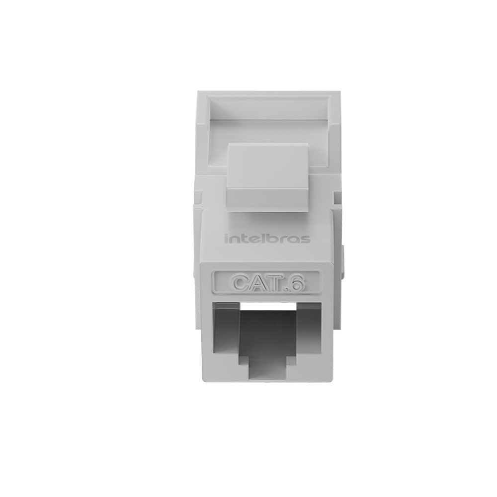 Conector RJ45 Fêmea 90° Cat6 Keystone Jack Intelbras