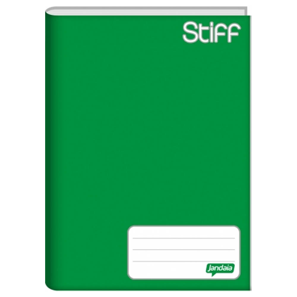 Caderno Brochurão Capa Dura Costurado 96 Fls 200x275 Stiff Verde Unitário Jandaia 006255