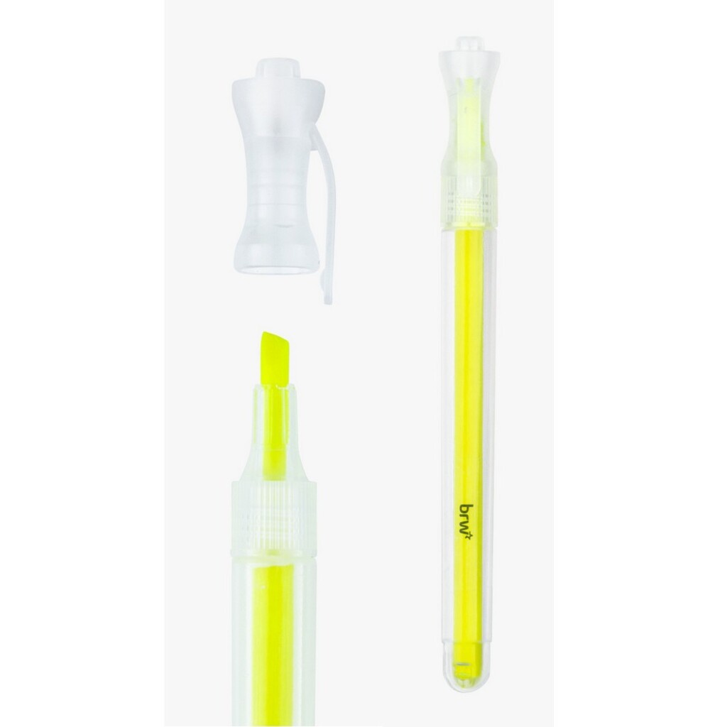 Caneta Marca Texto Amarelo Dashlight Caixa com 12 Unidades - BRW - CA2201