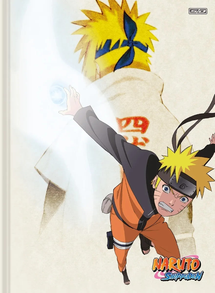 Caderno Brochura São Domingos Naruto Capa Dura Costurado Grande 80 Folhas Sortido