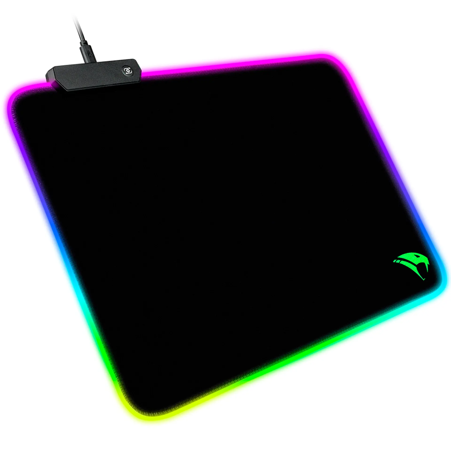 Mouse Pad Gamer Viper Pro Naja Antiderrapante Com RGB 36,5x 26,5cm - Preto