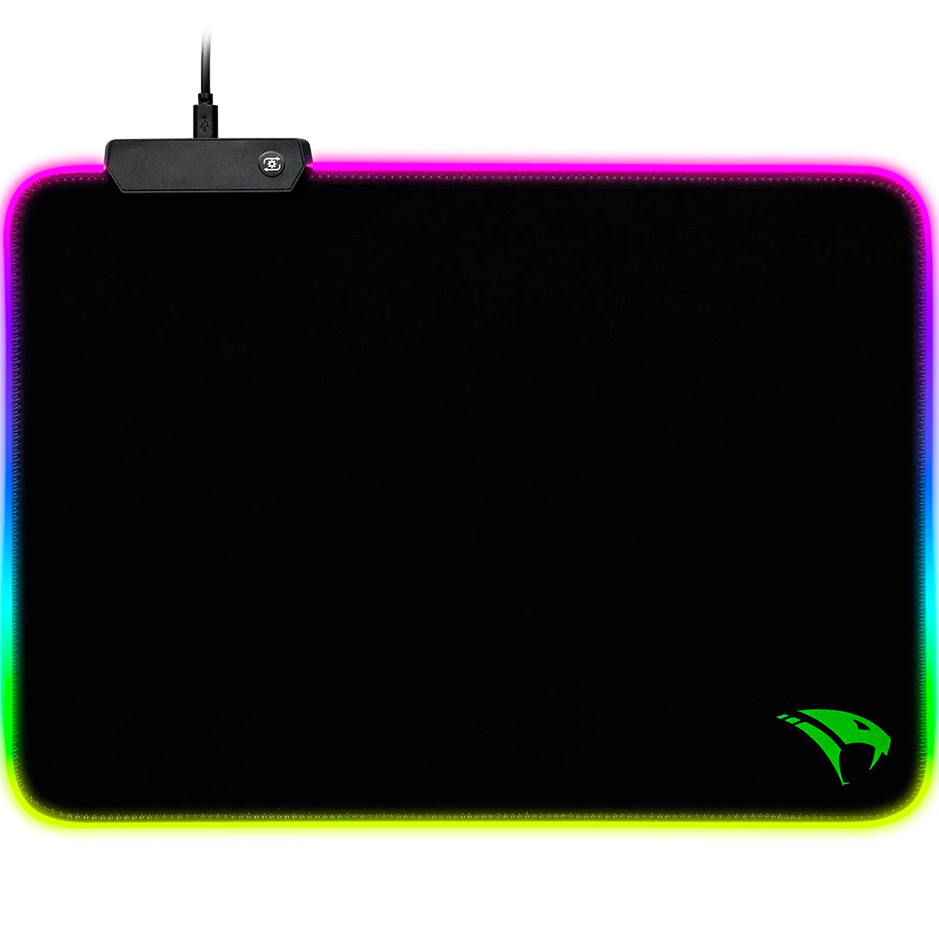 Mouse Pad Gamer Viper Pro Naja Antiderrapante Com RGB 36,5x 26,5cm - Preto