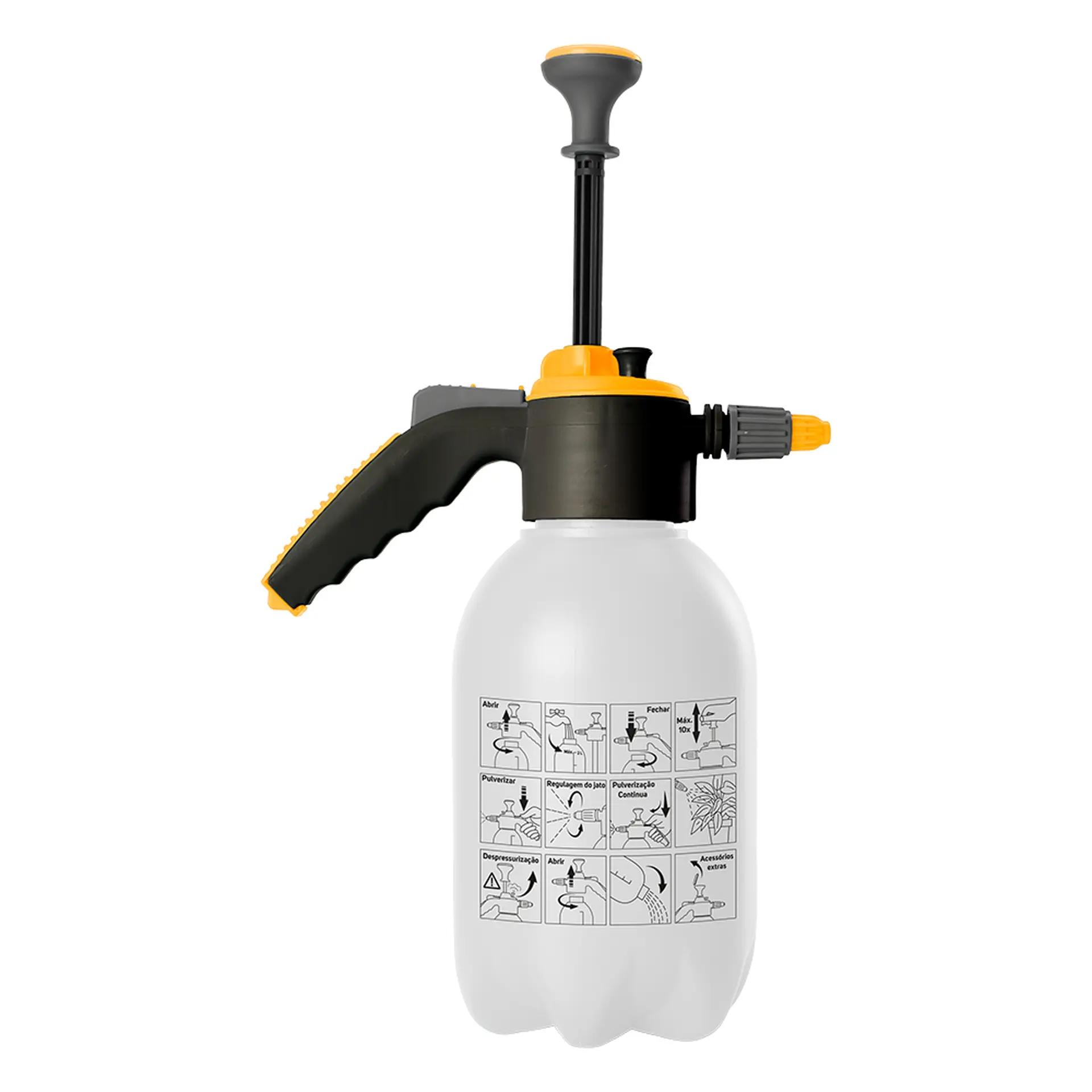 Pulverizador Manual Wap GPM2L01 2L Portátil com Trava de Gatilho - Branco