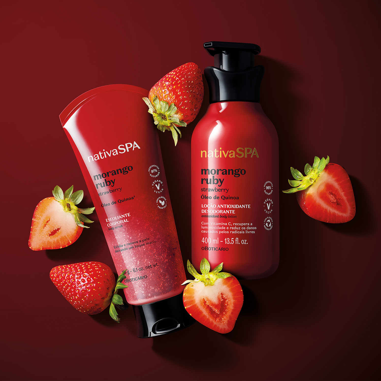 Esfoliante Corporal Nativa SPA Morango Ruby 175g