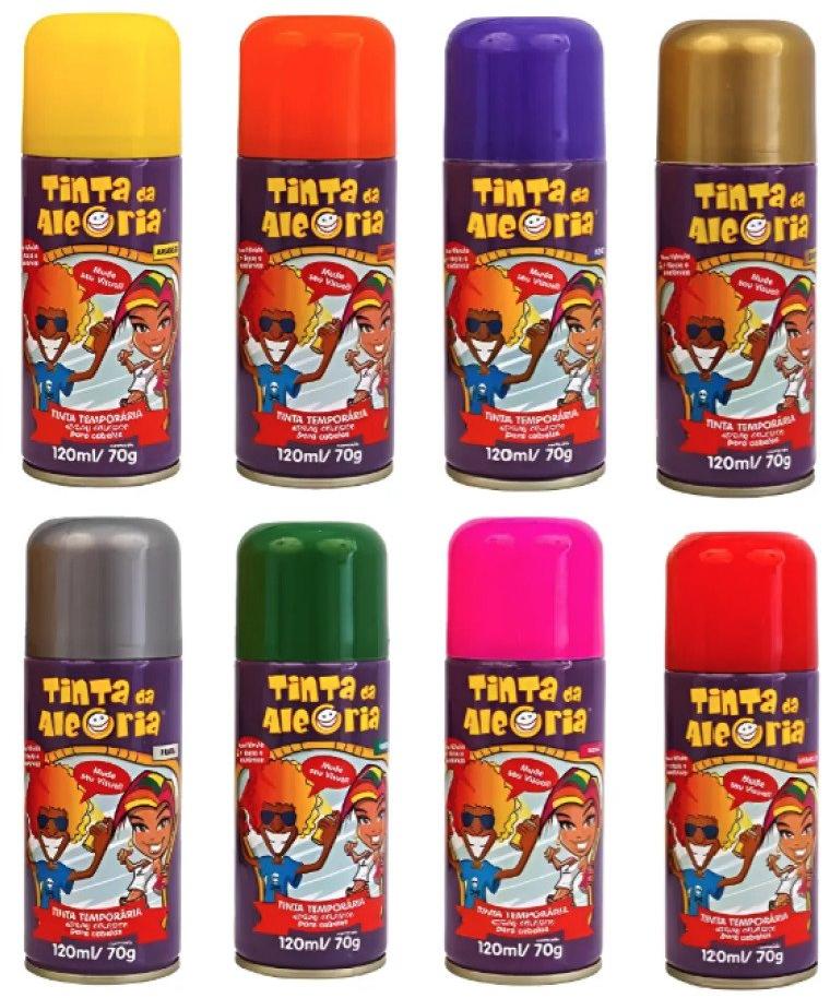Tinta da Alegria Spray Colorido 150 ml Carnaval Laranja