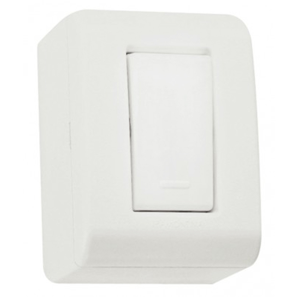 Caixa Sobrepor 1 Interruptor 10A Simples Tramontina LizFlex Branco - 57304/001