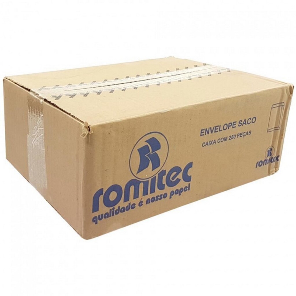 Envelope Kraft Natural 240x340mm Romitec Caixa com 250 Unidades - 128R